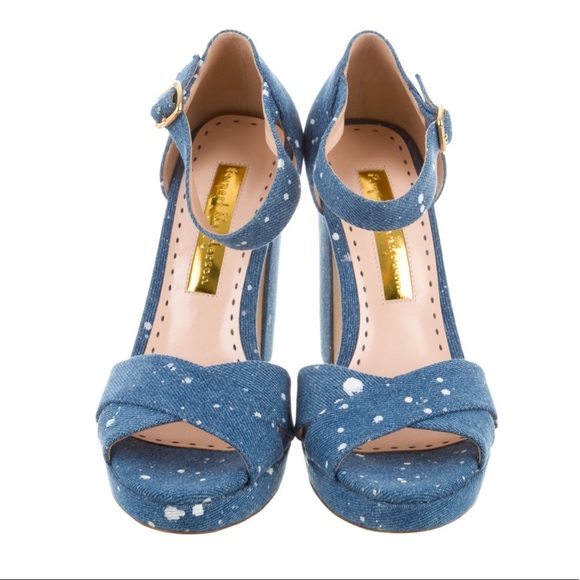 RUPERT SANDERSON
Savannah Denim Sandals - Picture 2 of 2